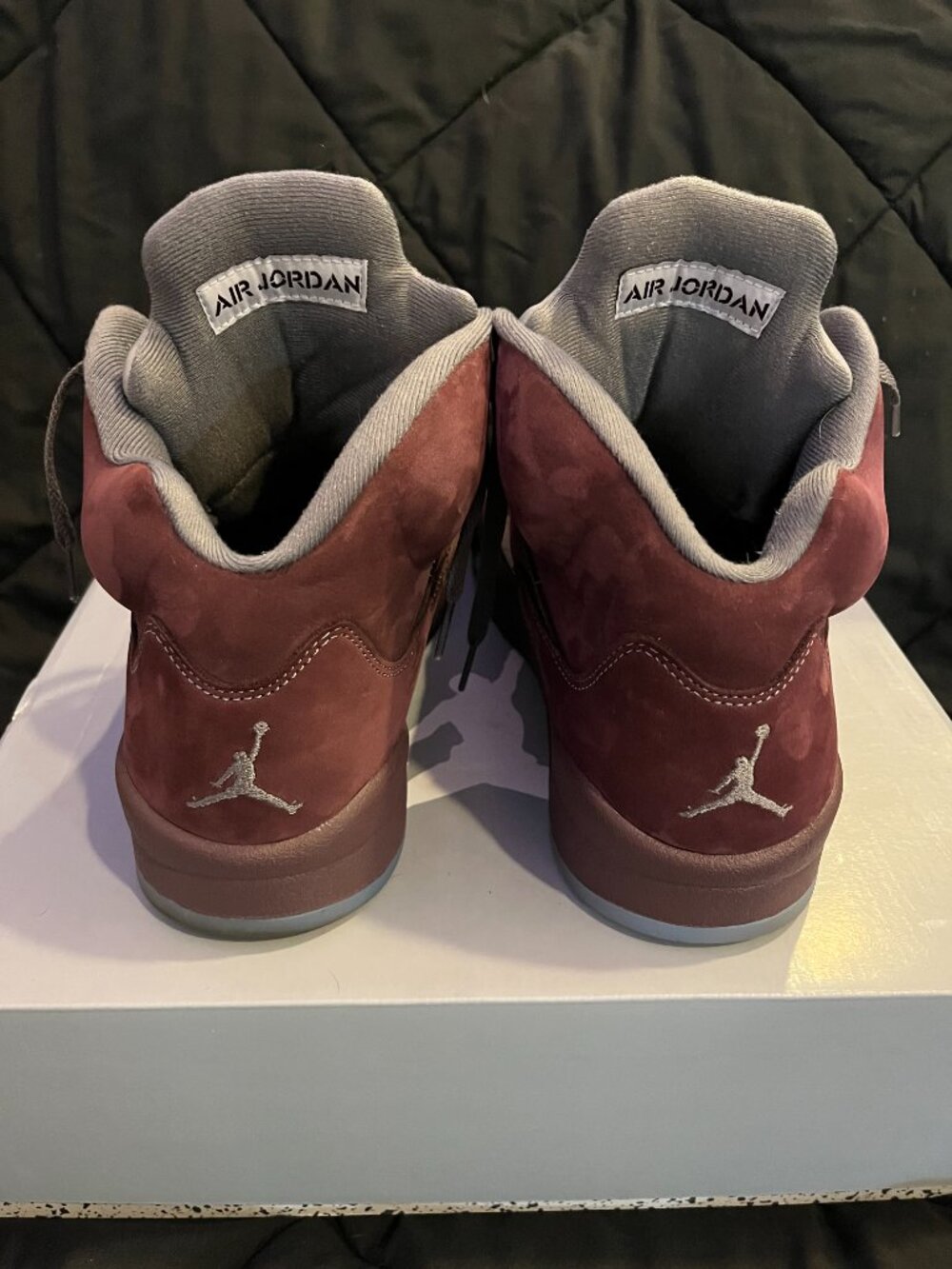 🔥 Jordan 5 Burgundy Size 12 Men Very Clean No Box 🔥 - Picture 3 of 5